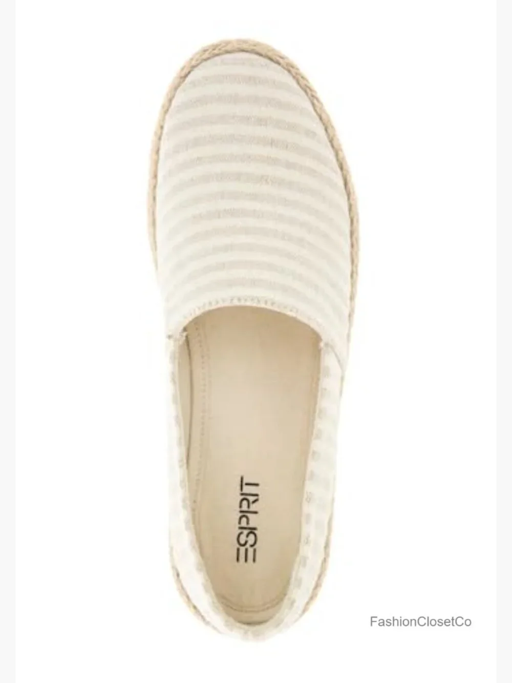 Canvas Espadrilles with Raffia Detail, Cushioned Footbed, Pull-On Style